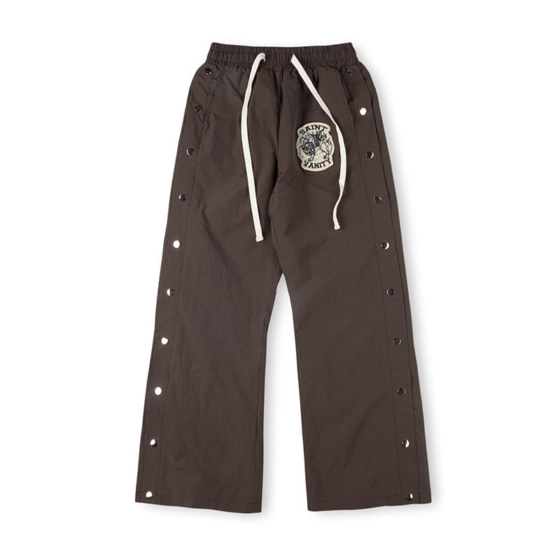 SAINT VANITY Nylon Hooded Track Pants “Gray”