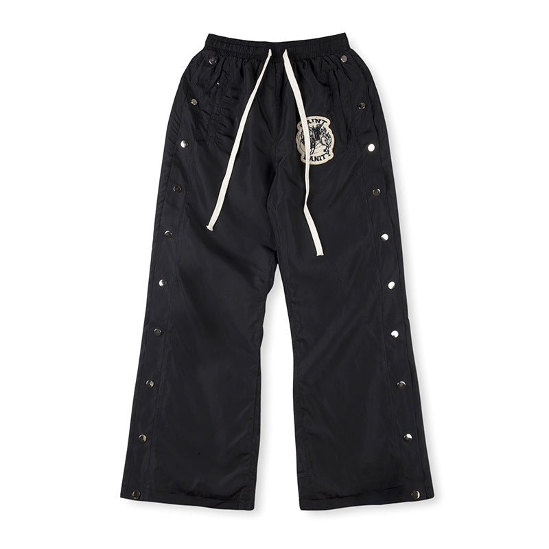 SAINT VANITY Nylon Hooded Track Pants “Black”