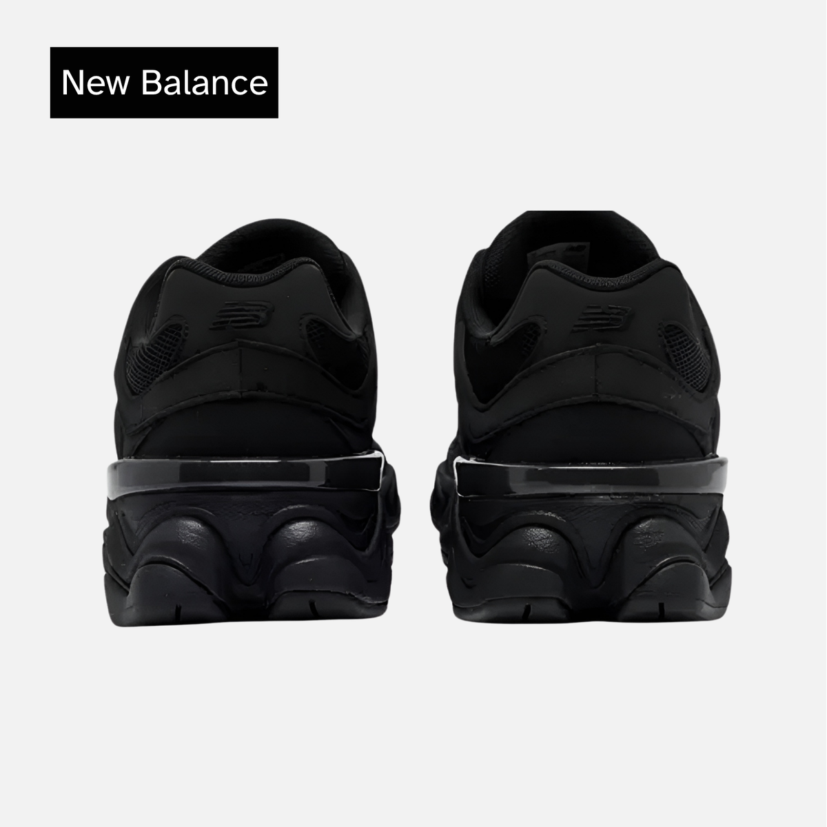 New Balance 9060 Big Kid 'Triple Black Suede'