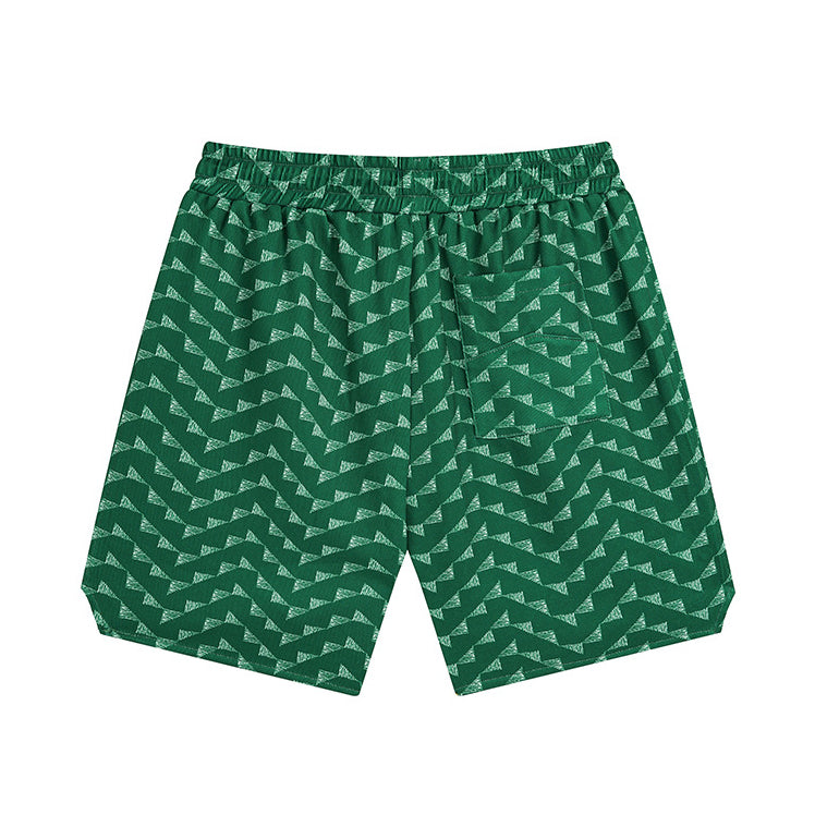 Rhude Letter Embroidered Hip Hop Casual Split Shorts