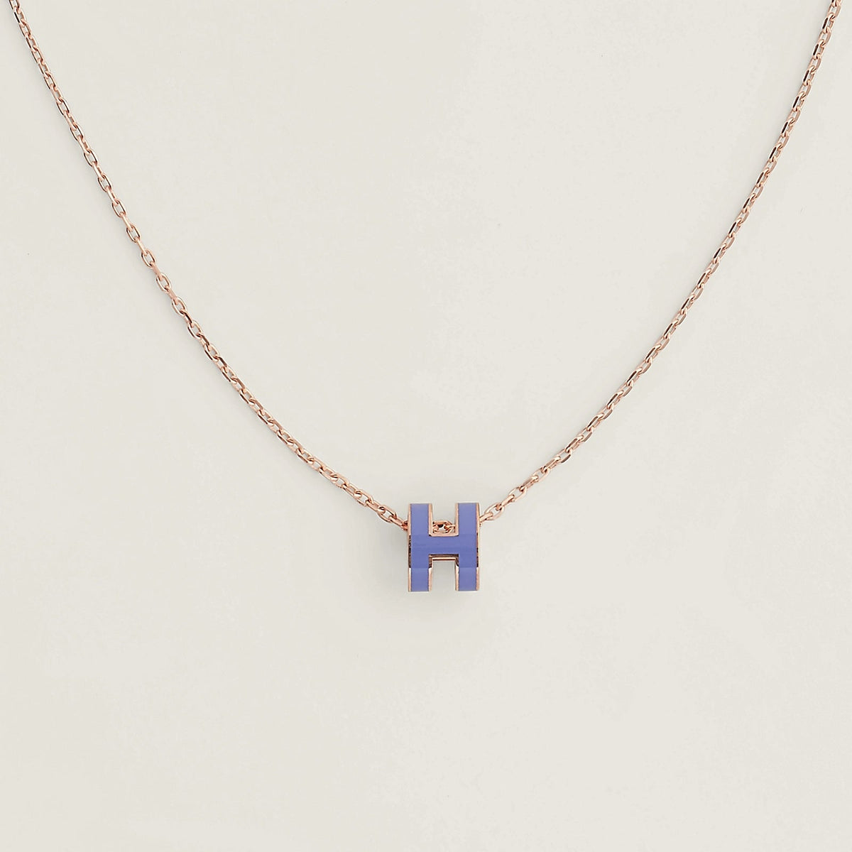 HERMES Rose Gold Pop H Necklace Metal(Many)